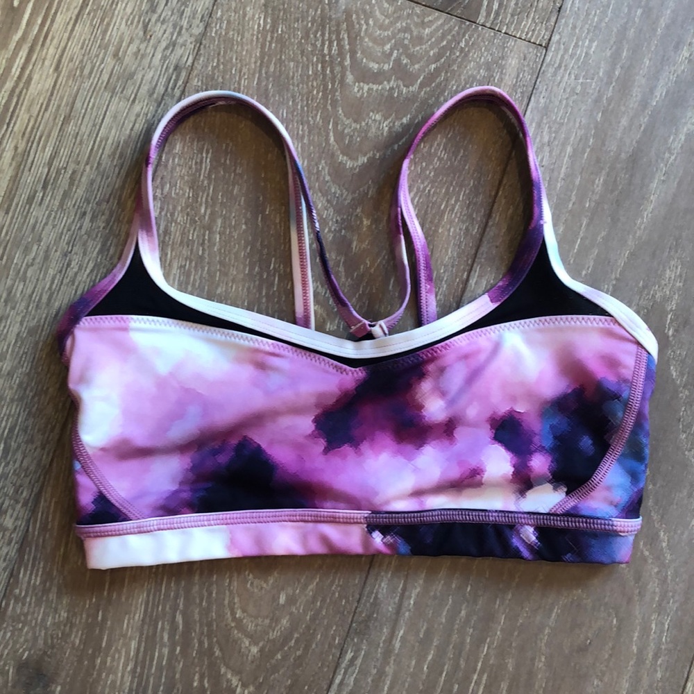 New Lululemon purple pink & blue sports bra